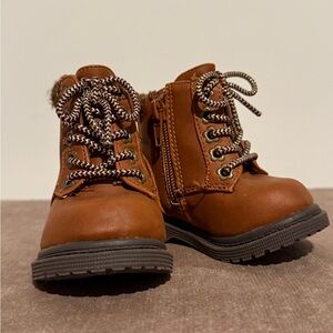 Brown Lace-Up Boots for Kids